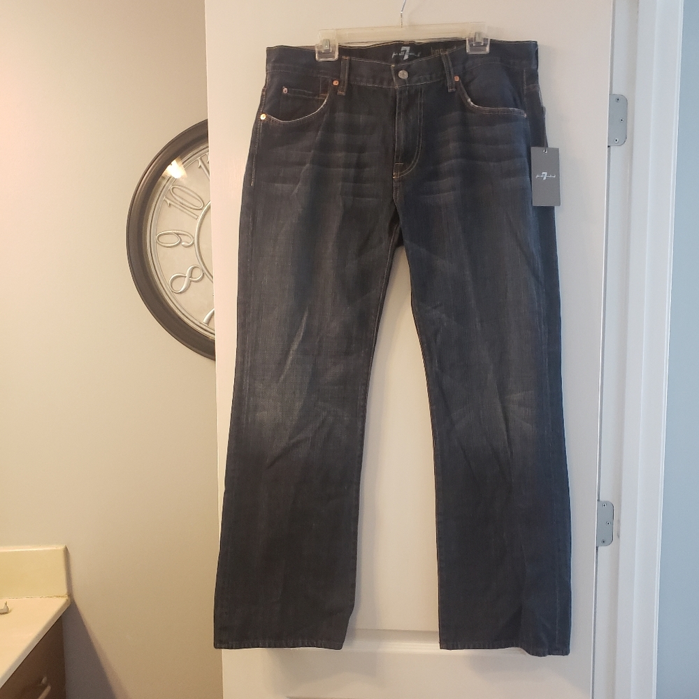 NWT 7 for all mankind mens bootcut jeans 38/32